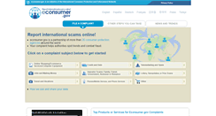Desktop Screenshot of econsumer.gov